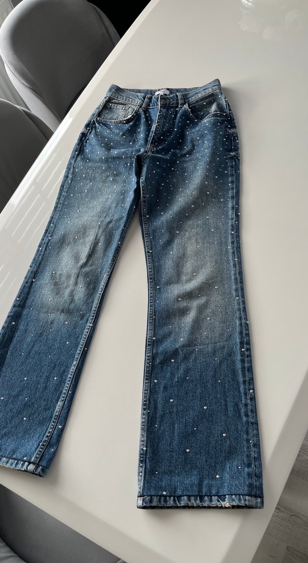 Twist Taşlı Mavi Denim Jean — görsel 2/5