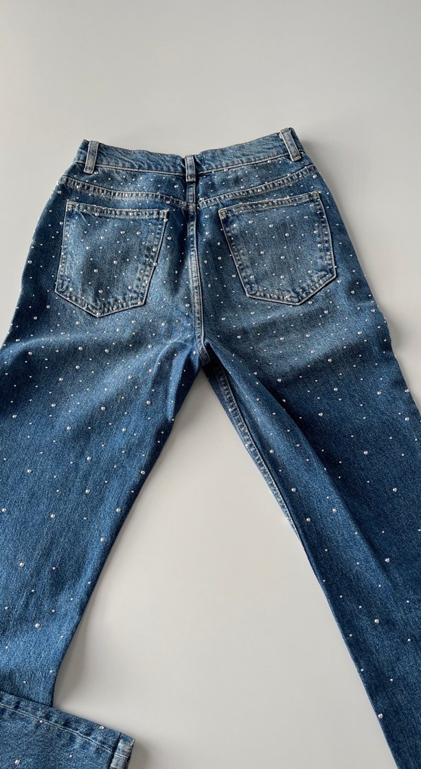 Twist Taşlı Mavi Denim Jean — görsel 4/5
