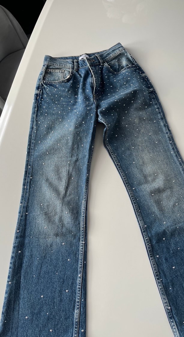Twist Taşlı Mavi Denim Jean — görsel 3/5