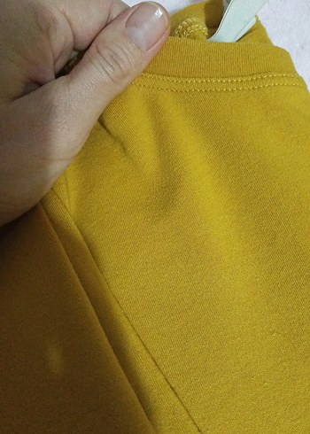 Sarı Kız Çocuk Sweatshirt ve Eşofman Takımı - Görsel 3