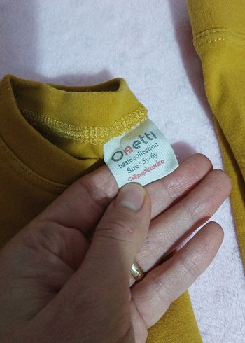 Sarı Kız Çocuk Sweatshirt ve Eşofman Takımı - Görsel 2