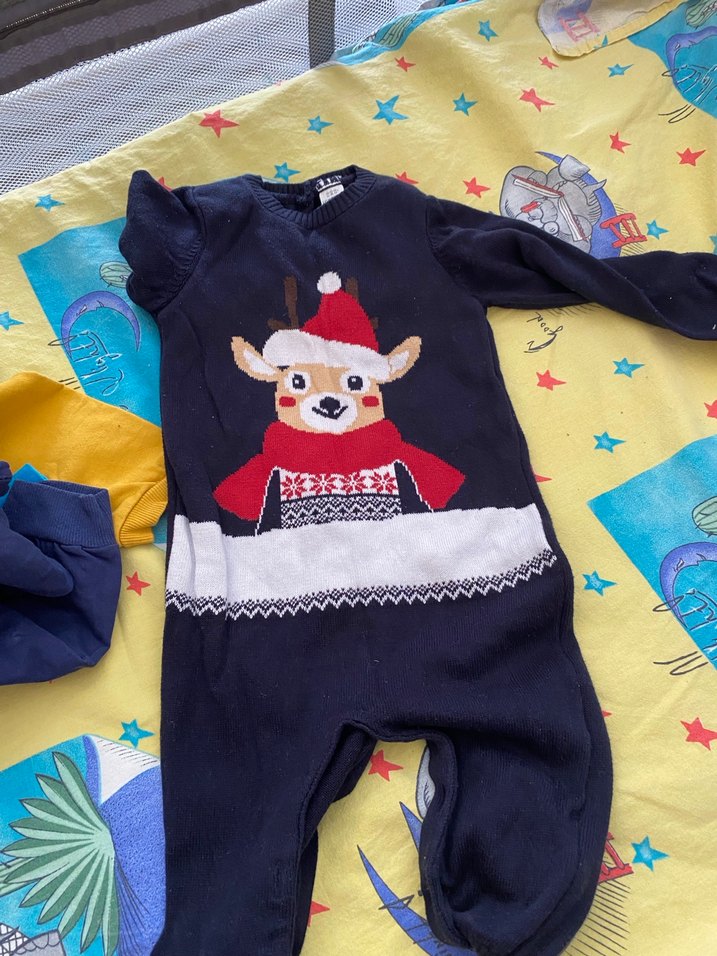 Nakışlı Triko Bebek Tulum - Görsel 2