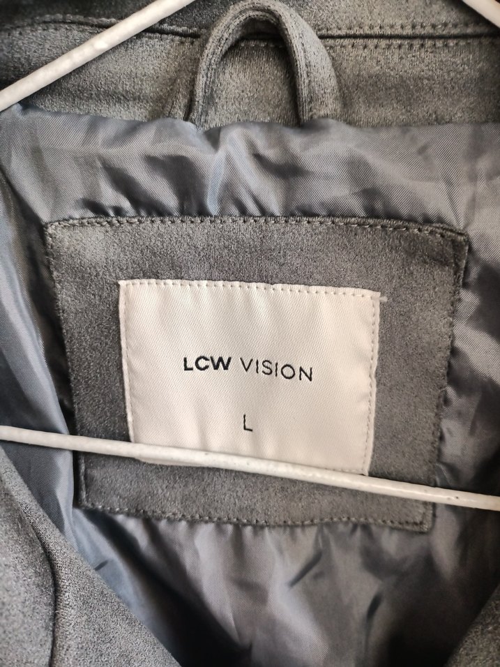 Düğmeli Gri Süet Kadın Ceket - Görsel 4