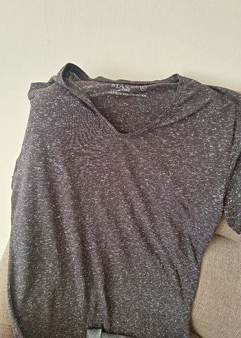 Gri Baskılı Kısa Kollu Hamile Tişörtü - Görsel 2