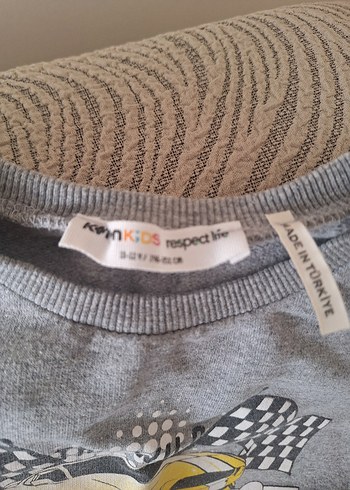 Gri Baskılı Erkek Çocuk Sweatshirt - Görsel 3