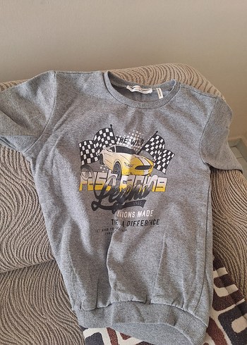 Gri Baskılı Erkek Çocuk Sweatshirt - Görsel 4