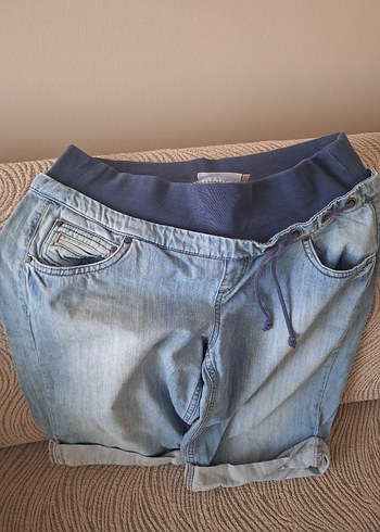 Düğmeli Rahat Kesim Hamile Denim Pantolon - Görsel 3