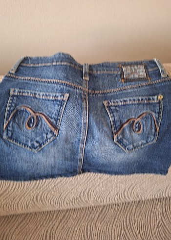 Kadın Mavi Denim Mini Etek - Görsel 2