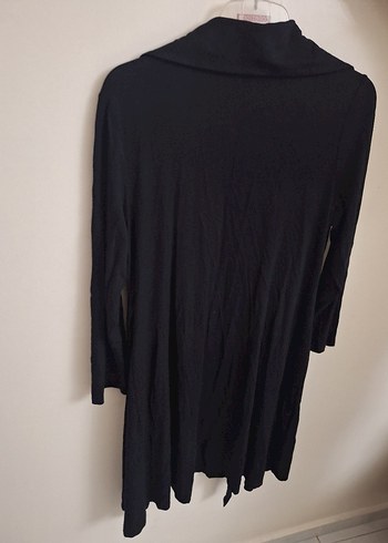 Siyah İşlemeli Kadın Uzun Ceket - Görsel 3