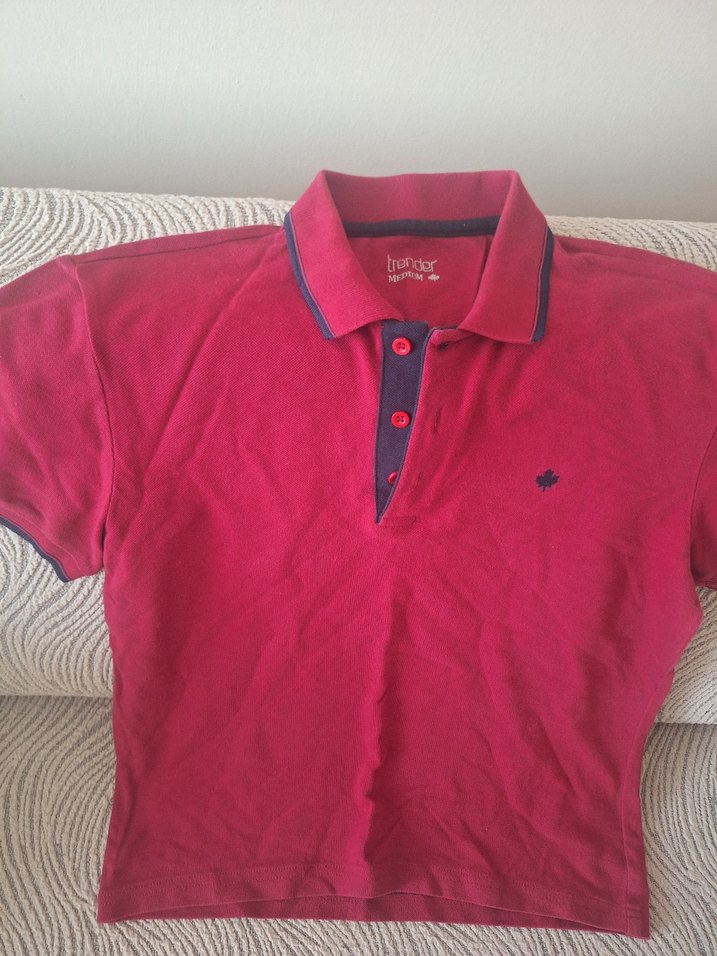 Kırmızı Kısa Kollu Erkek Polo Tişört - Görsel 2