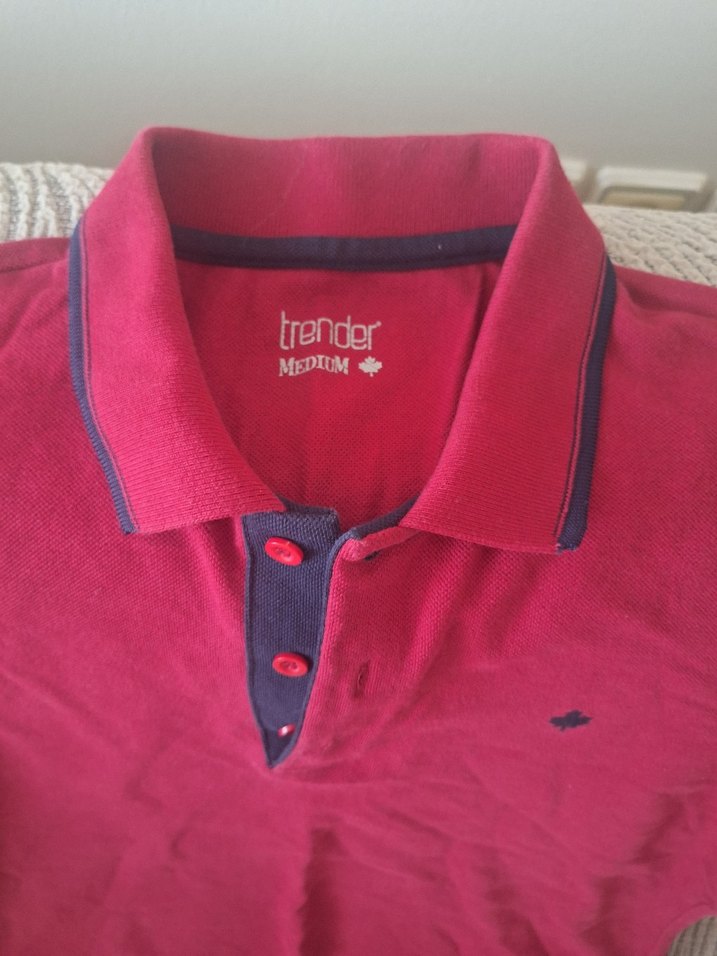 Kırmızı Kısa Kollu Erkek Polo Tişört - Görsel 3