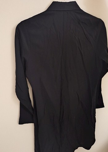 Siyah Uzun Kollu Düğmeli Ceket - Görsel 3