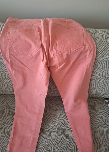 Pembe Pilili Kadın Kumaş Pantolon - Görsel 5