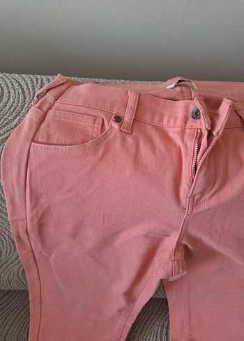 Pembe Pilili Kadın Kumaş Pantolon - Görsel 4