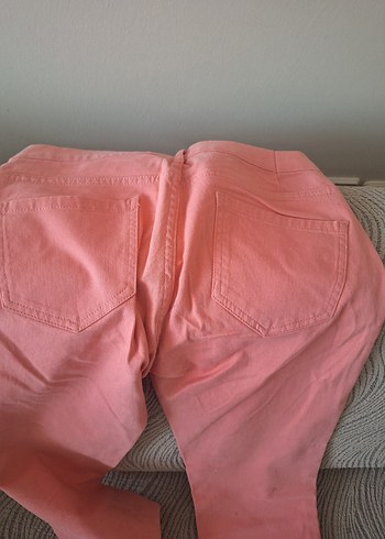 Pembe Pilili Kadın Kumaş Pantolon - Görsel 6