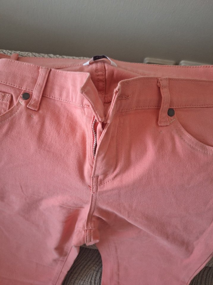 Pembe Pilili Kadın Kumaş Pantolon - Görsel 2