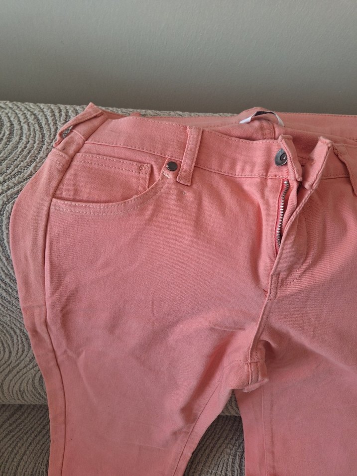 Pembe Pilili Kadın Kumaş Pantolon - Görsel 4