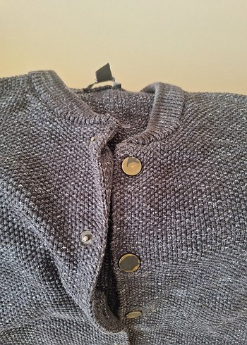 GLacivert Düğmeli Erkek Çocuk Triko Hırka - Görsel 2