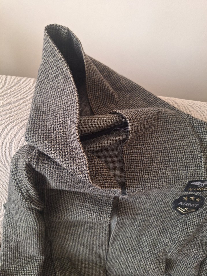 Askeri yeşil Erkek kaban - Görsel 5