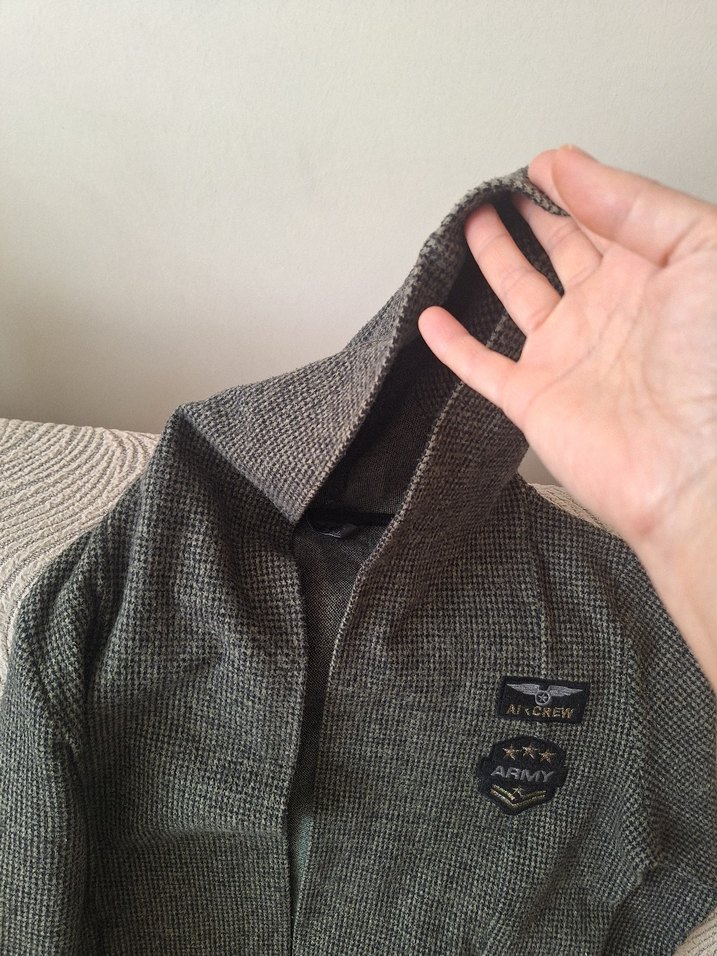 Askeri yeşil Erkek kaban - Görsel 4