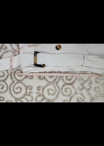 Düğmeli Beyaz Midi  Etek - Görsel 3