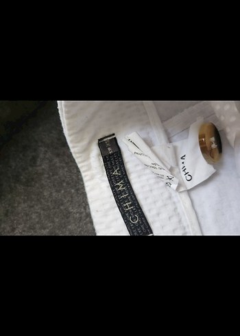 Düğmeli Beyaz Midi  Etek - Görsel 2