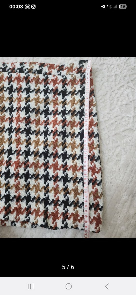 Bohem Çok Renkli Örgü Midi Etek - Görsel 2