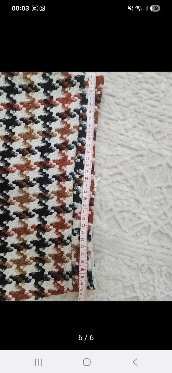 Bohem Çok Renkli Örgü Midi Etek - Görsel 3