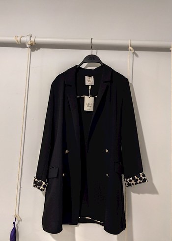 Siyah Kadın Süet Blazer Ceket - Görsel 5