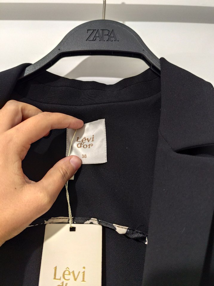 Siyah Kadın Süet Blazer Ceket - Görsel 3