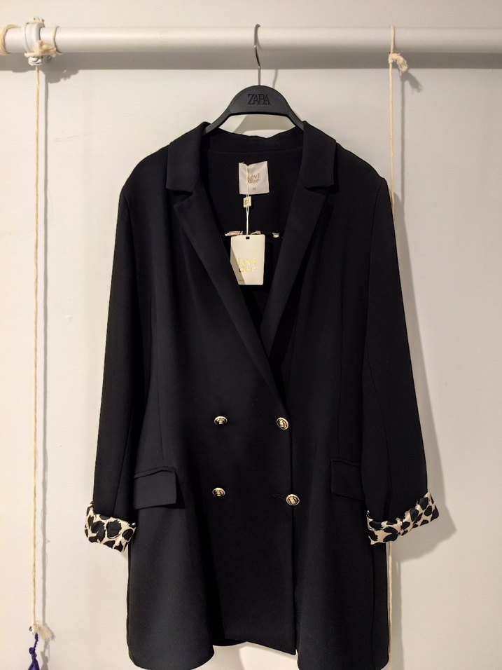 Siyah Kadın Süet Blazer Ceket - Görsel 2