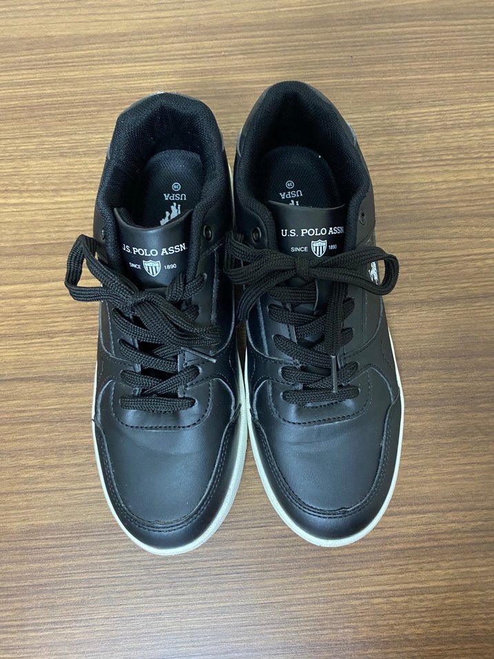 U.S. Polo Assn. Siyah Deri Sneaker — görsel 3/6