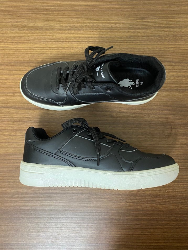 U.S. Polo Assn. Siyah Deri Sneaker — görsel 2/6
