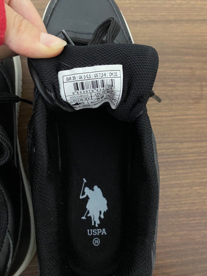 U.S. Polo Assn. Siyah Deri Sneaker — görsel 4/6