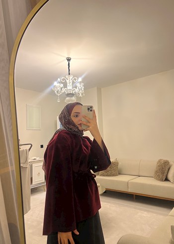 Bordo tunik İpek Dokulu - Görsel 4