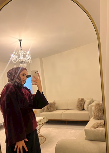 Bordo tunik İpek Dokulu - Görsel 8