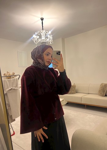 Bordo tunik İpek Dokulu - Görsel 3