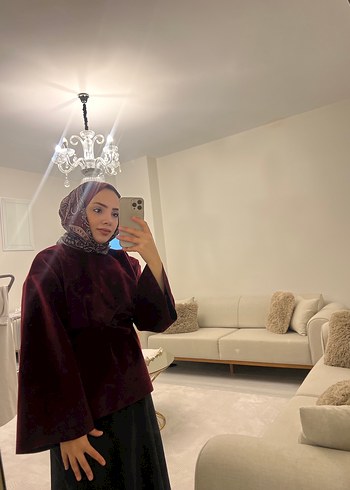 Bordo tunik İpek Dokulu - Görsel 6