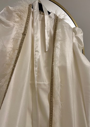 Uzun Kollu krem İşlemeli Kadın elbise(yöresel) - Görsel 5