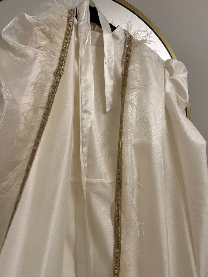 Uzun Kollu krem İşlemeli Kadın elbise(yöresel) - Görsel 5