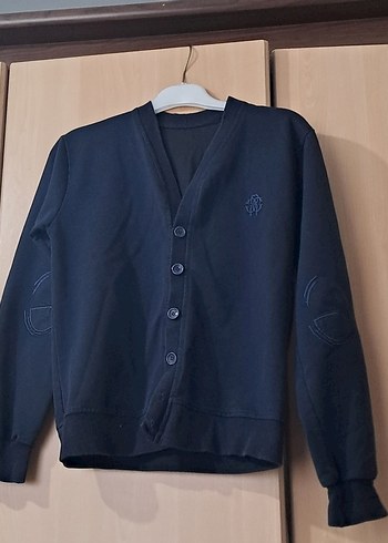 Erkek Çocuk Koyu Mavi Düğmeli Hırka