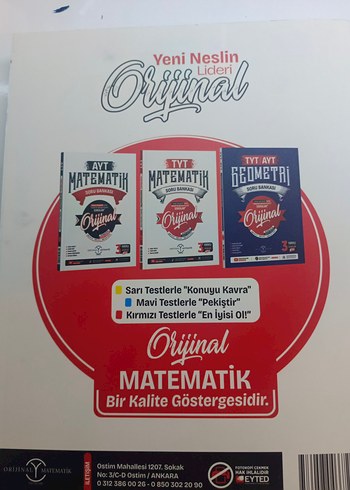  Orijinal TYT Matematik Soru Bankası