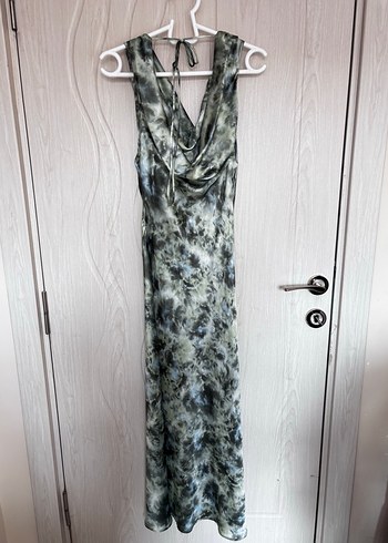 Zara | Saten Uzun Drapeli Elbise - Görsel 9