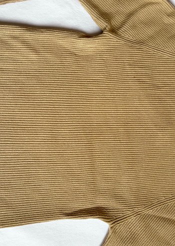 Bej V Yaka Uzun Kollu İnce Triko Kazak - Görsel 6