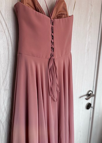 Pudra Uzun Abiye Elbise - Görsel 11