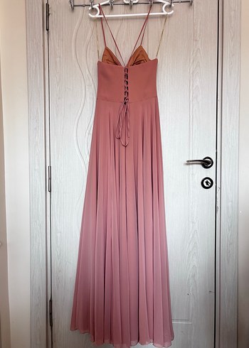 Pudra Uzun Abiye Elbise - Görsel 6