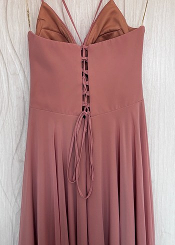 Pudra Uzun Abiye Elbise - Görsel 9