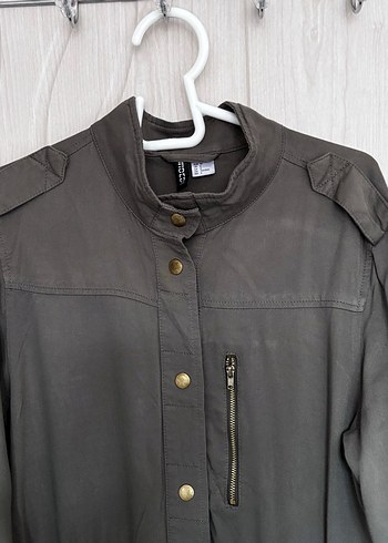 H&M | Düğmeli Koyu Yeşil Kadın Ceket - Görsel 5