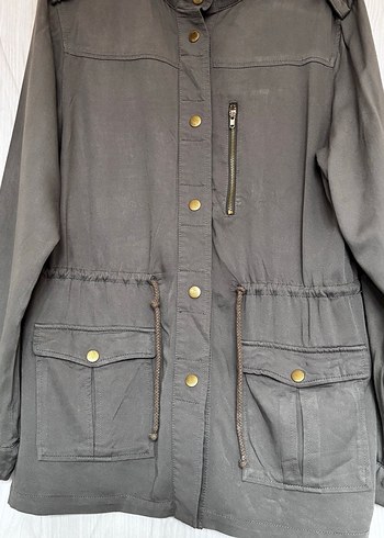 H&M | Düğmeli Koyu Yeşil Kadın Ceket - Görsel 4