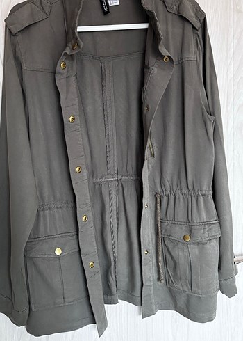 H&M | Düğmeli Koyu Yeşil Kadın Ceket - Görsel 10